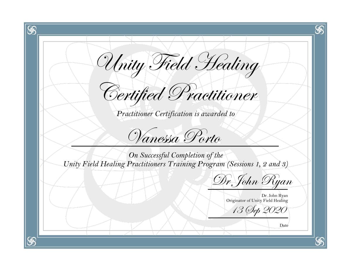 Unity Field Healing Certified Practitioner